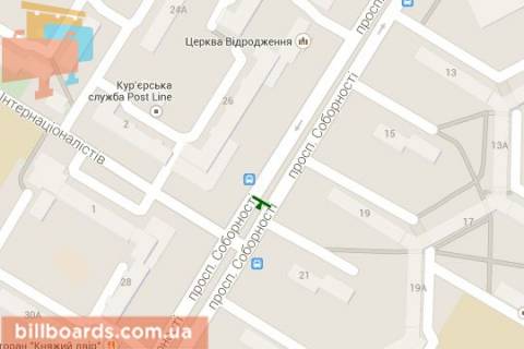 Billboard A in Lutsk, 3х6  Sobornosti prosp., 26 scheme
