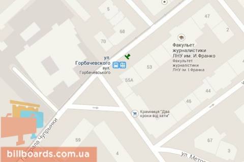 Citylight B in Lviv, 1,2х1,8  Generala Cuprinki st., 55 scheme