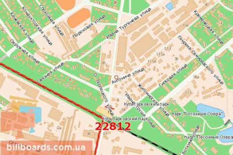 Billboard A in Lviv, 3х6  Kul'parkivs'ka st. - Antonovica st. (v centr) scheme