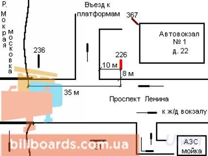 Citylight B in Zaporizhzhya Sobornij prosp., 18 (POLITIKA NET) scheme