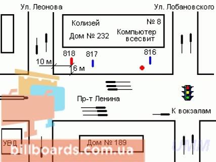 Citylight A in Zaporizhzhya Sobornij prosp., 232 - Parkovij bul'v. (Leonova st.), 8 scheme