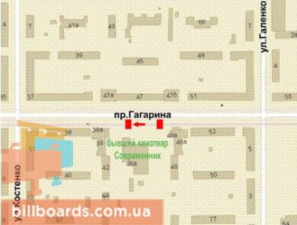 Citylight B in Krivy Rig, 1.2x1.8  Gagarina prosp., 46 scheme