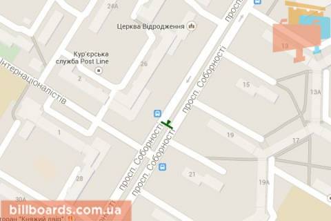 Billboard A in Lutsk, 3х6  Sobornosti prosp., 26 scheme