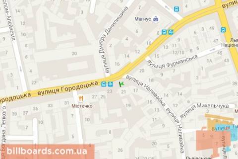 Citylight B in Lviv, 1,2х1,8  Gorodoc'ka st., 21 (vid centru) scheme