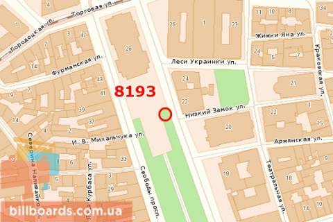 Citylight A in Lviv, 1,2х1,8  Svobodi prosp., 22 scheme