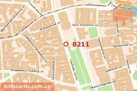 Citylight A in Lviv, 1,2х1,8  Svobodi prosp., 33 scheme