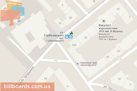 Citylight A in Lviv, 1,2х1,8  Generala Cuprinki st., 55 scheme