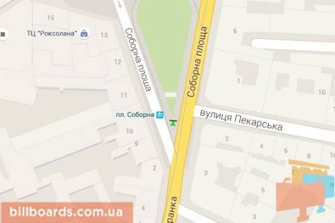 Citylight A in Lviv, 1.5x3  Soborna pl., 9 - Vinnicenka st. scheme