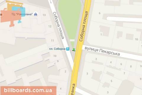 Citylight B in Lviv, 1.5x3  Soborna pl., 9 - Vinnicenka st. scheme