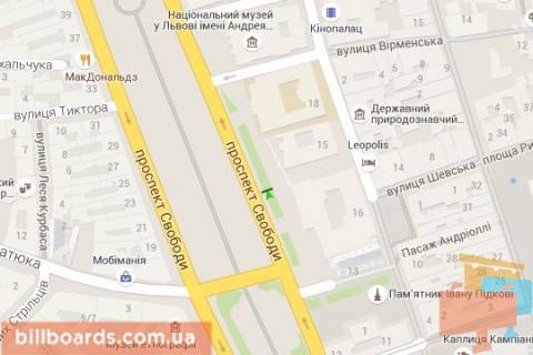 Citylight A in Lviv Svobodi prosp., 18 scheme