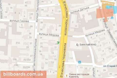 Citylight B in Lviv Vaceslava Cornovola prosp., 25 scheme