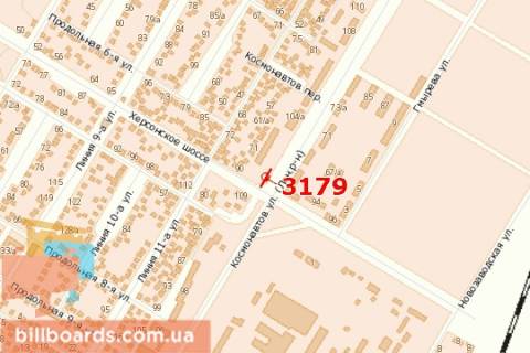 Billboard A in Mykolaiv, 3х6  Kosmonavtiv st. - Hersons'ke sose scheme