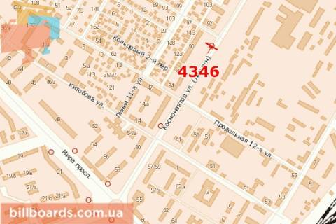 Billboard B in Mykolaiv, 3х6  Kosmonavtiv st., 90 scheme