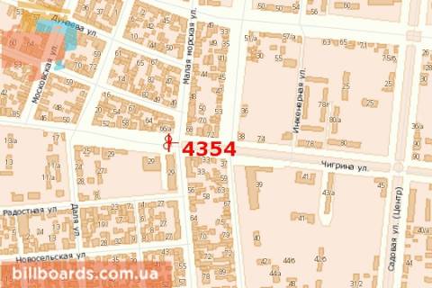 Billboard B in Mykolaiv, 3х6  Pogranicna st. (Cigrina st.) - Gromadans'ka st., (prava) scheme