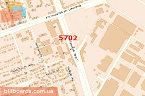 Billboard B in Mykolaiv Bogoavlens'kij prosp. (Zovtnevij prosp.), 55 scheme