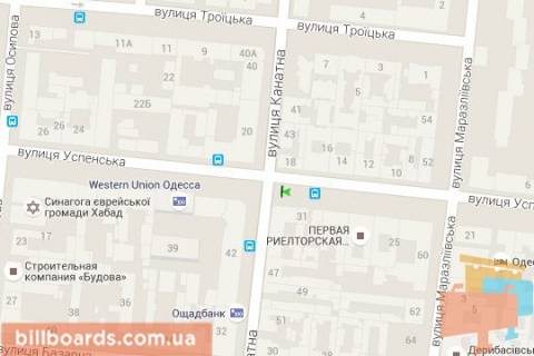 Citylight B in Odessa, 1,2х1,8  Uspens'ka st. - Kanatna st., 45 scheme