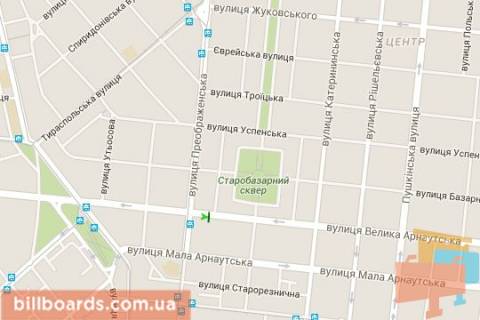 Citylight B in Odessa, 1,2х1,8  Velika Arnauts'ka st., 95 - Uspens'kij prov. scheme