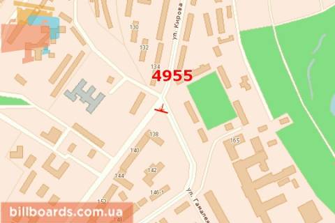 Billboard B in Sumi Gerasima Kondrat'eva st., 138 scheme