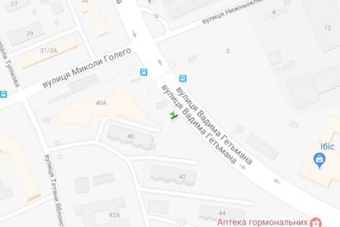 Citylight A in Kyiv, 1,2х1,8  Get'mana Vadima st., 40 scheme