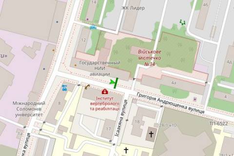 Citylight B in Kyiv, 1,2х1,8  Grigoria Andrusenka st., 4/22 scheme