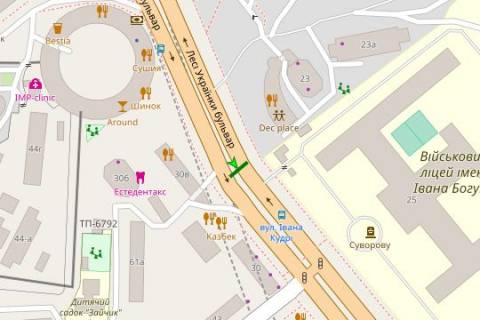 Scrolller, Scroll A in Kyiv, 1.2x1.8  Лесі Українки бульв., 30а (ресторан "Казбек") (асф.розподільник) ; №3 - 166893 scheme