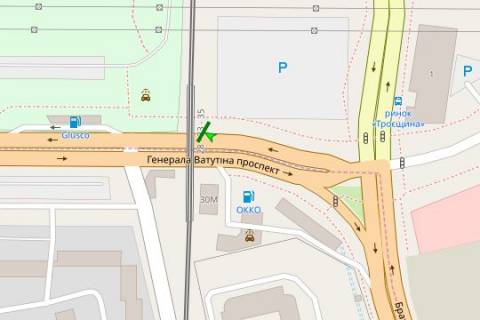 Prismatron, Prism A in Kyiv, 3x6  Шухевича Романа просп. (Генерала Ватутіна просп.), 32, навпроти - 167472 scheme