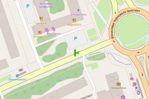 Scrolller, Scroll A in Lviv, 2.3x3.14  Вячеслава Чорновола просп., 59 - Вячеслава Липинського вул. - 167500 scheme