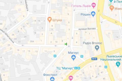 Citylight B in Lviv, 1,2х1,8  Spital'na st. - Pantelejmona Kulisa st. scheme