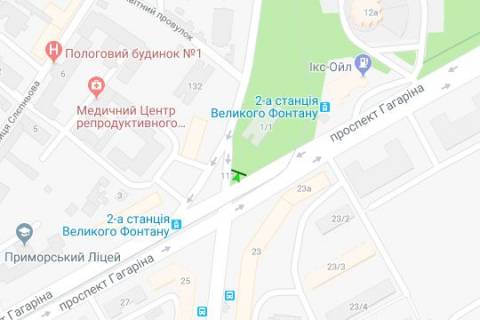 Prismatron, Prism B in Odessa, 3x6  Kanatna st. - Gagarina prosp. - Segeds'ka st. (liva) - 167618 scheme