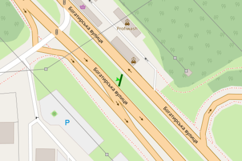 Prismatron, Prism A in Kyiv, 3x6  Bogatirs'ka st., rozpodil'nik - Obolons'kij prosp., rozpodil'nik (v naav. Banderi prosp.) - 60462 scheme
