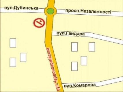 Billboard A in Chernivtsi вул. Героїв Майдану, 194, біля ТЦ Майдан scheme