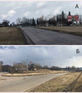 Billboard B in Drabiv smt. Drabiv, st. Ivana Franka (porad pam'atnik Peremozi, skul'ptura tanka) Photo 1