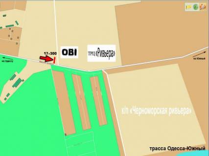 Billboard B in Krizhanivka, 3х6  Odessa - Uznyj 17+300 B scheme