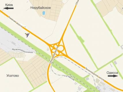 Billboard A in Odessa trasi, A  Odessa - Kiev 460+450 scheme