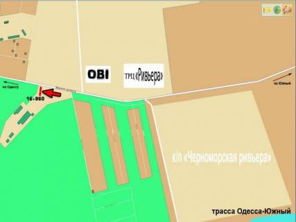 Billboard B in Krizhanivka, 3х6  Odessa - Uznyj 16+960 B scheme