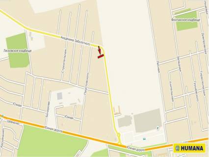 Billboard A in Odessa, A  Zabolotnogo 6/1 A (trcRiv'era) scheme