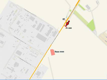 Billboard B in Odessa trasi, Б  Odessa - Nikolaev 21+520 B scheme