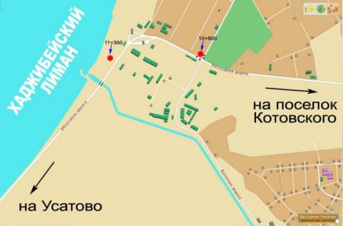 Billboard A in Odessa, 3х6  Ob"ezd g.Odessa 10+800 A scheme