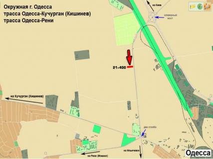 Billboard A in Odessa, 3х6  Ob"ezd g.Odessa 21+400 A scheme