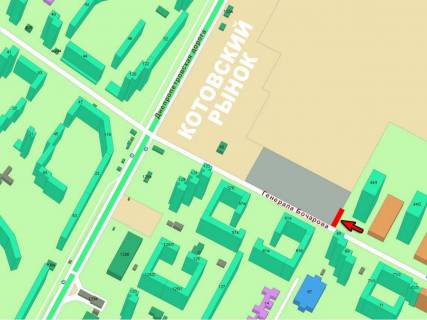 Billboard A in Odessa, 3х6  Bocarova, 44 A scheme