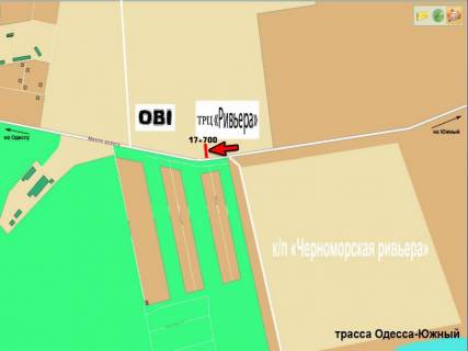 Billboard A in Krizhanivka, 3х6  Odessa - Uznyj 17+700 A scheme