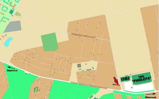 Billboard A in Odessa, 3х6  Zabolotnogo 8 (trcRiv'era) scheme