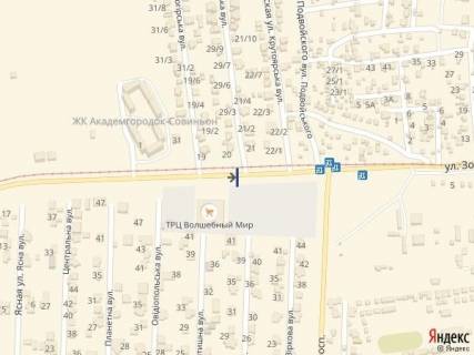 Billboard A in Odessa, 3х6  Sovin'on- prospekt Svobody ( Tavria V) 7A scheme