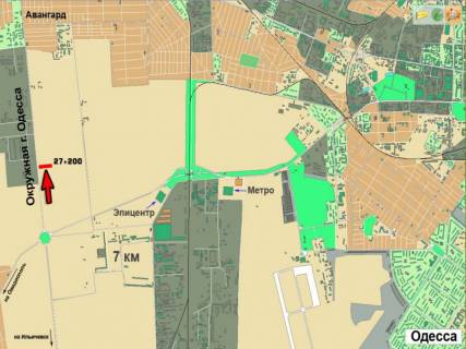 Billboard A in Odessa trasi, 3х6  Ob"ezd g.Odessa 27+200 A scheme