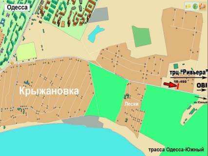 Billboard B in Krizhanivka, 3х6  Odessa - Uznyj 16+450 B scheme