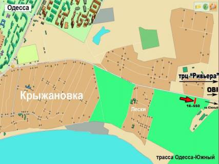 Billboard A in Odessa, 3х6  Odessa - Uznyj 16+550 A scheme