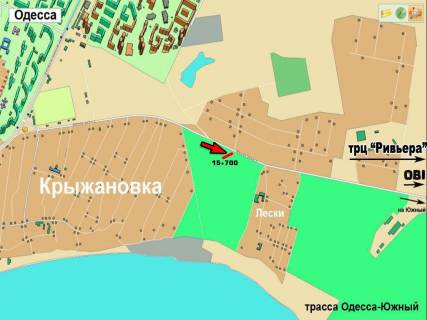 Billboard A in Odessa, A  Odessa - Uznyj 15+700 A scheme