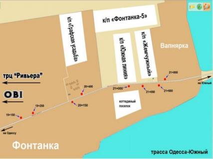 Billboard A in Odessa, A  Odessa - Uznyj 21+000 A scheme