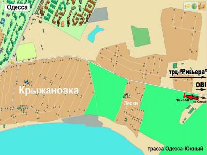 Billboard B in Krizhanivka, 3х6  Odessa - Uznyj 16+550 B scheme