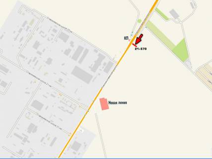 Billboard B in Odessa trasi, Б  Odessa - Nikolaev 21+570 B scheme